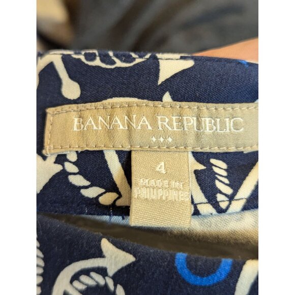 Banana Republic Womens Nautical Anchor Print Skirt - Size 4 - Picture 6 of 7